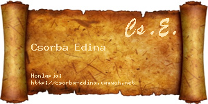 Csorba Edina névjegykártya